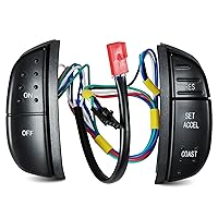 Vista 9 de BASIKER Botón de interruptor de control de crucero para montar en el volante Compatible con Ford Explorer Ford Ranger Mercury Mazda 1998-2005