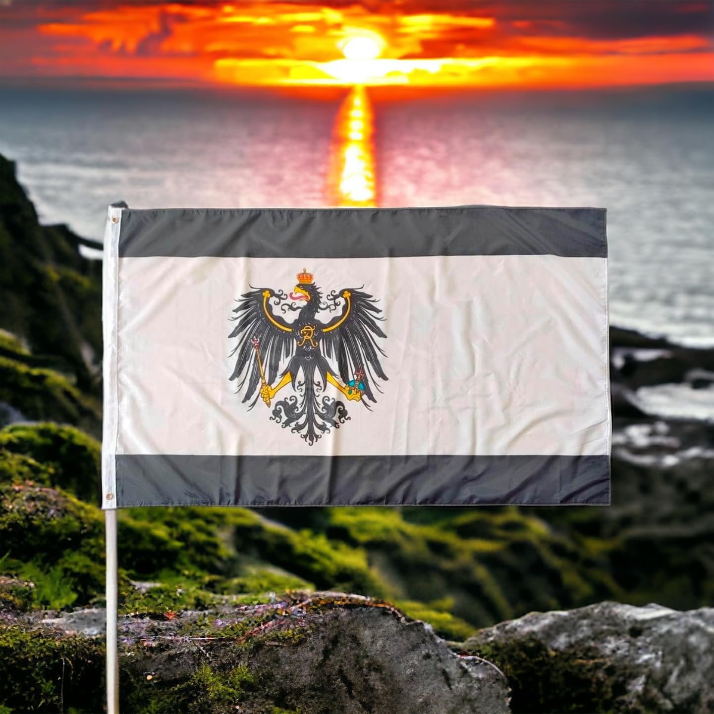 Bandiera Stemma Tessuto Schleswig-Holstein 90 X 150 Cm