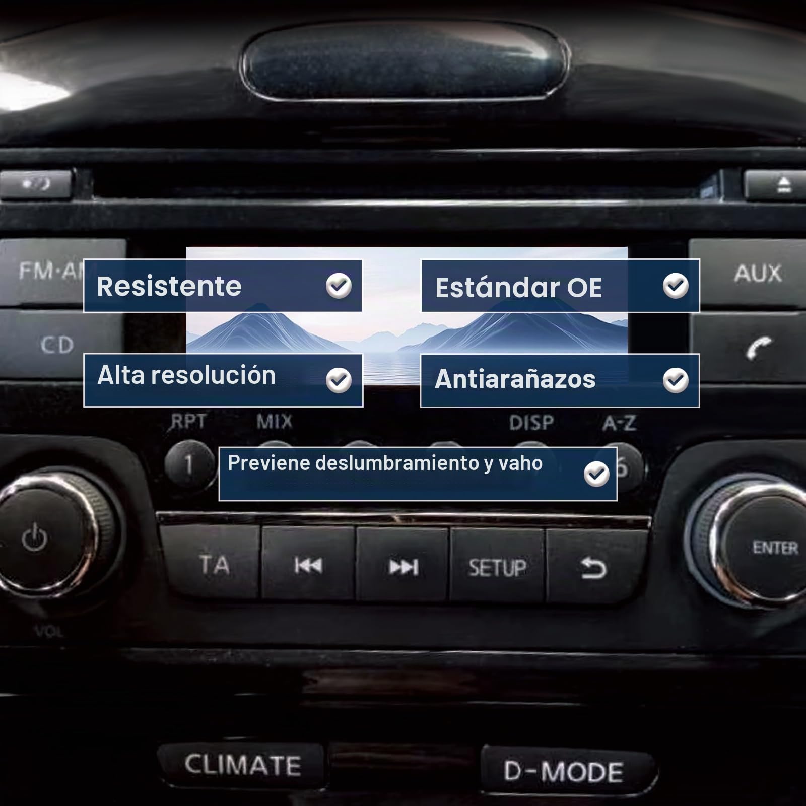 NV200 Pantalla LCD de coche para Nissan, para Qashqai, para Juke, para Micra, para Navara NV200 86KK2U00SC975YHH13FFO Reproductor de Radio LCD Display (123 x 36 Pixeles)