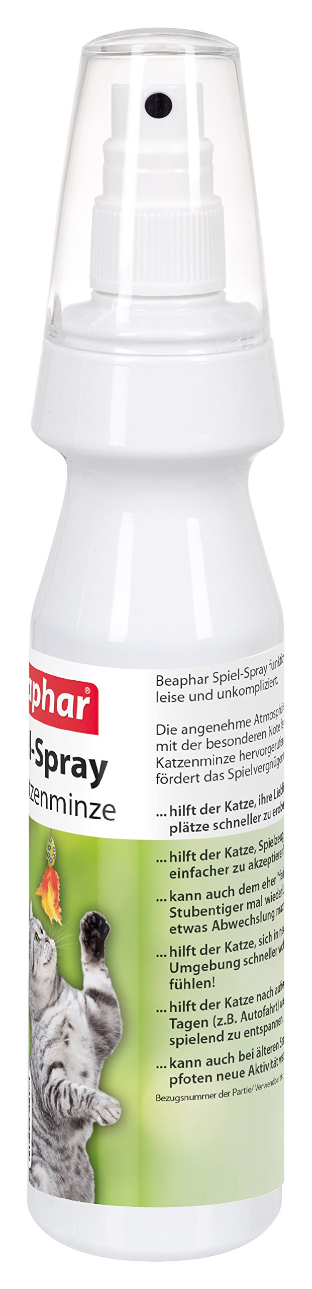 beaphar - Spray do zabawy z kocimiętką – dla kotów – wspomaga przyjemność z zabawy, dobre samopoczucie – szybsza akceptacja – 150 ml