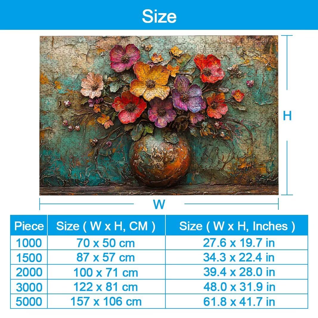 Puzzle Flor, Puzzle 1500 Piezas para Adultos, Regalo Mujer/Hombre -2601