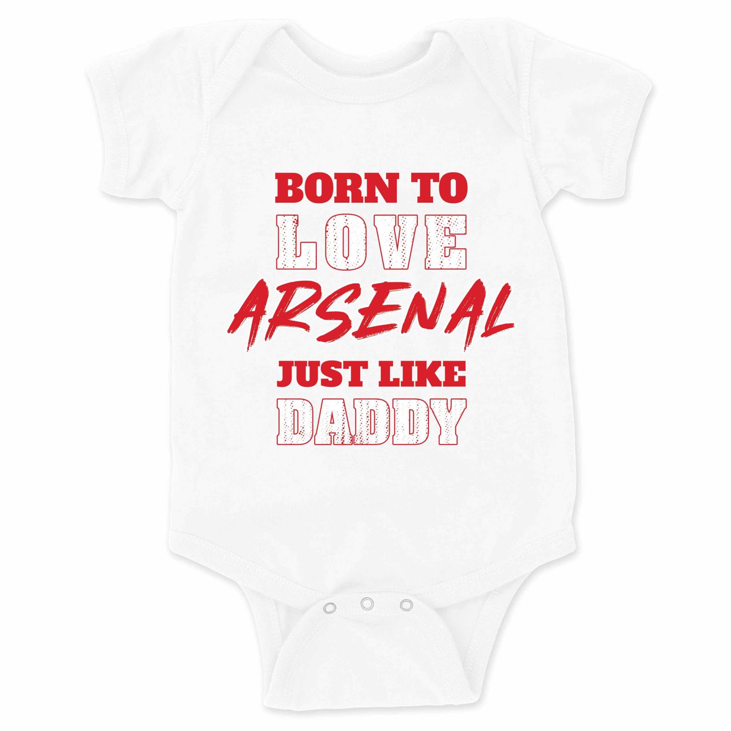 Born To Love Football Just Like Daddy Kids T Shirt Baby Vest Little Striker Football Supporter Matchday Tee Boys Girls Top Babyvest - White 3-6 Month Style 1