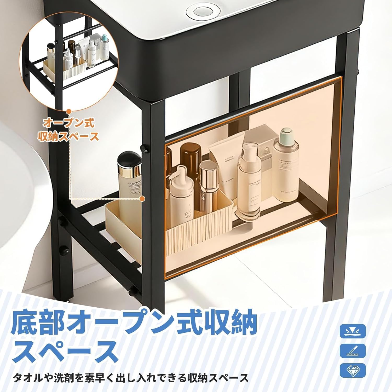 Amazon | NODIBRO 流し台 洗面台 陶器製 ガーデンシンク ホットおよび