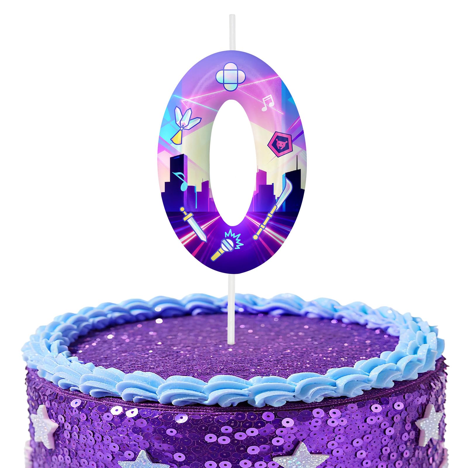 Kpop Number 0 Birthday Candles for Birthday Decorations and Cake Topper