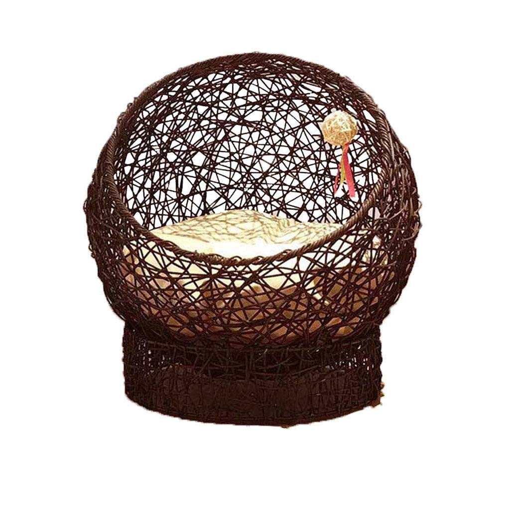 AM-pet kennel Comfortable Dog Bed, Cat Mat, Rattan, Villa, Closed Large Cat Litter, Removable And Washable, Cat Crawling Nest Durable