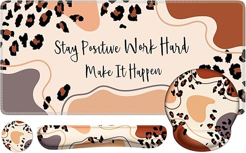 iLeadon Juego de alfombrillas para mouse, alfombrilla de escritorio + alfombrilla para mouse con reposamuñecas + reposamuñecas para teclado + disponible en Yaxa Peru