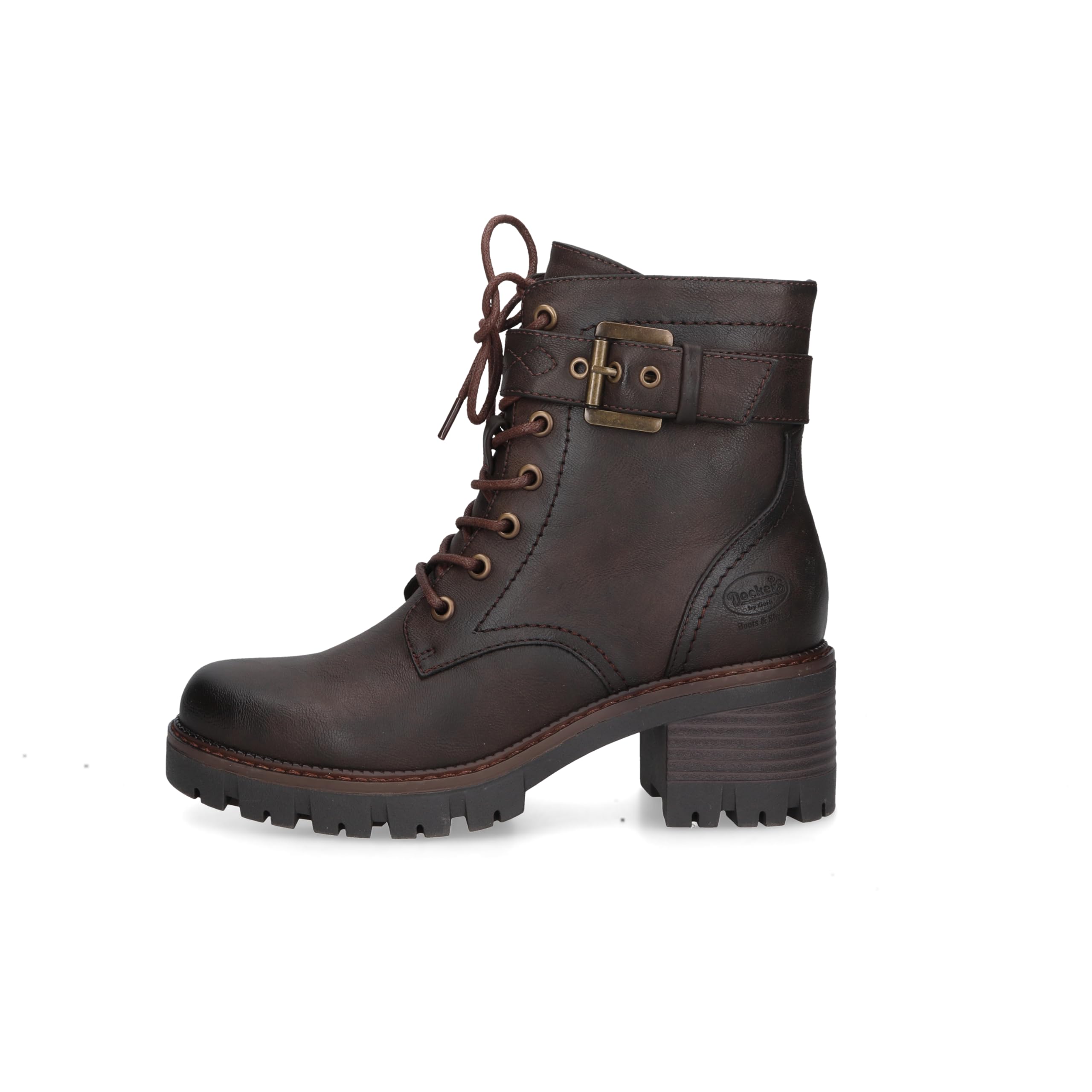 Dockers by Gerli Damen Erwachsene Schnür-Stiefeletten 57OX201 Weite normal Reißverschluss