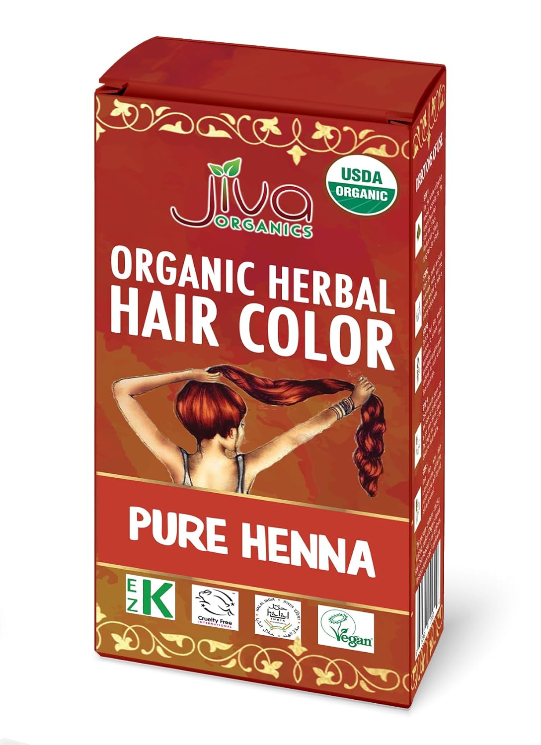 Jiva Organic Henna Powder For Hair 100 Pure, Certified