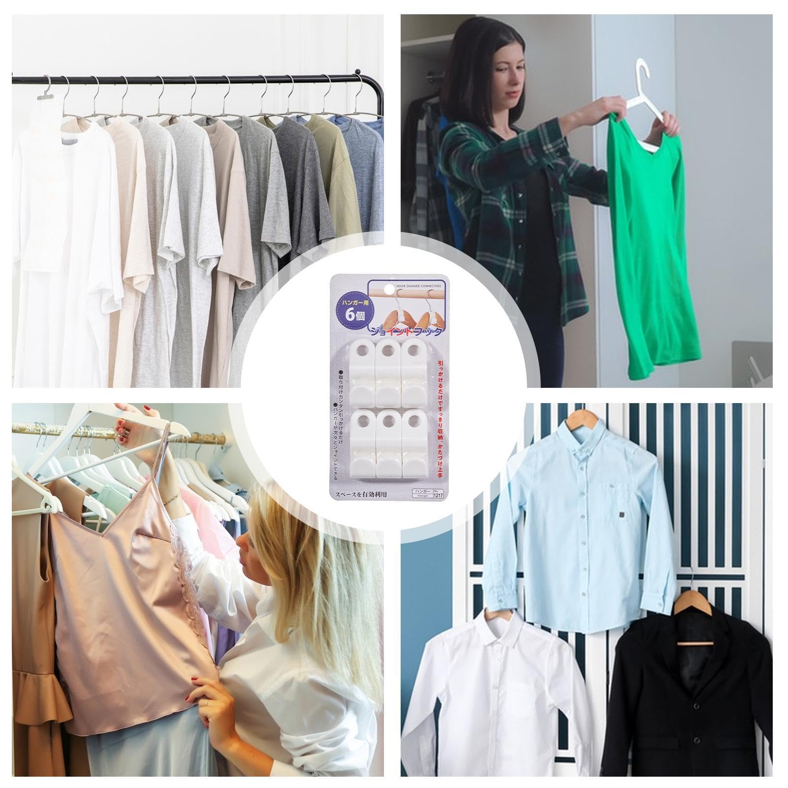 Ganci Connettori Per Appendiabiti - 6/12/24 Pezzi, Per Risparmiare Spazio Nell'Armadio - Foto 5