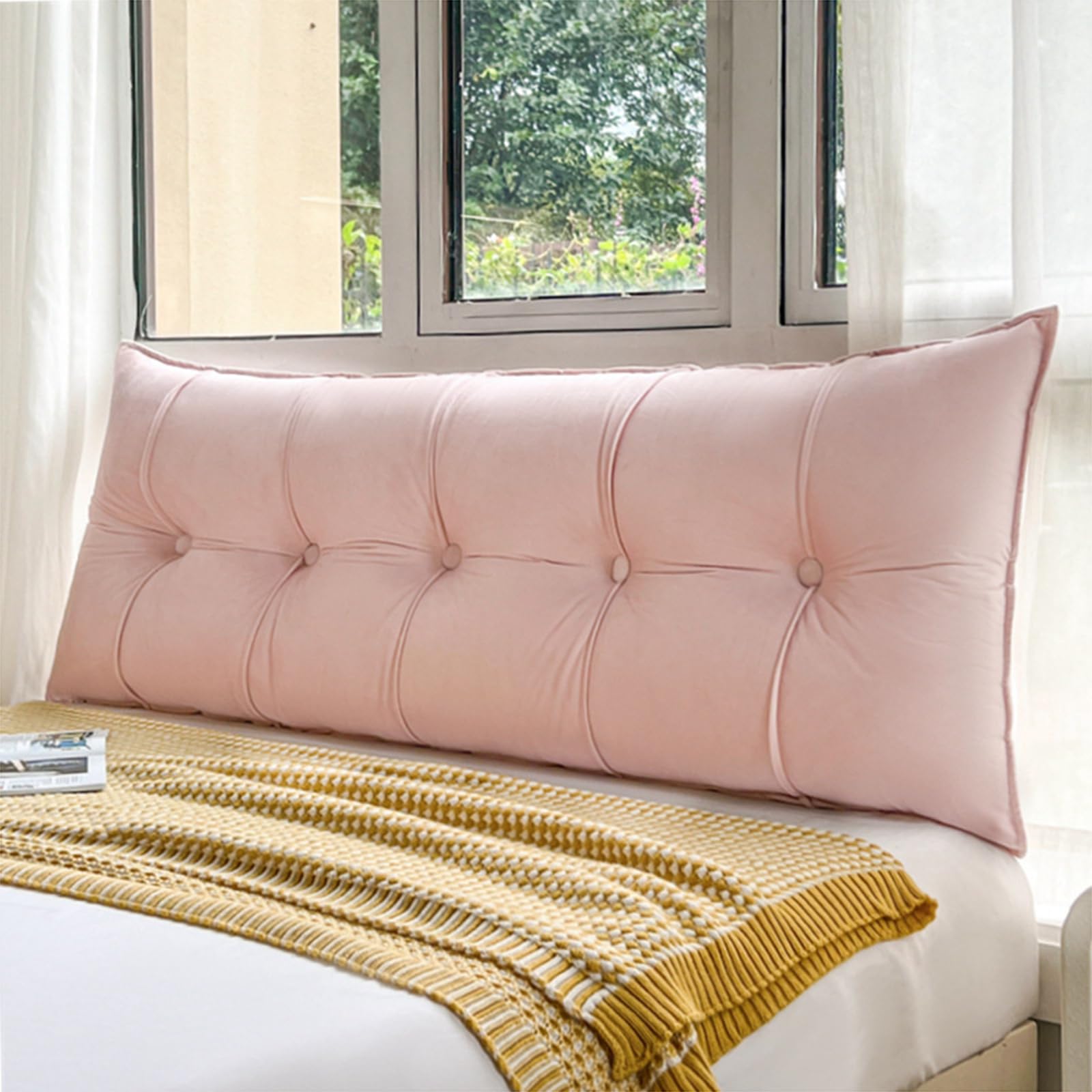 C,120x50x15cm, Headboard Cushion Soft Large Comfy Reading Pillows for Beds Sofas Multifunction Comfortable Back Lumbar Bolster Support Pillow Ideal for Maternity Reading