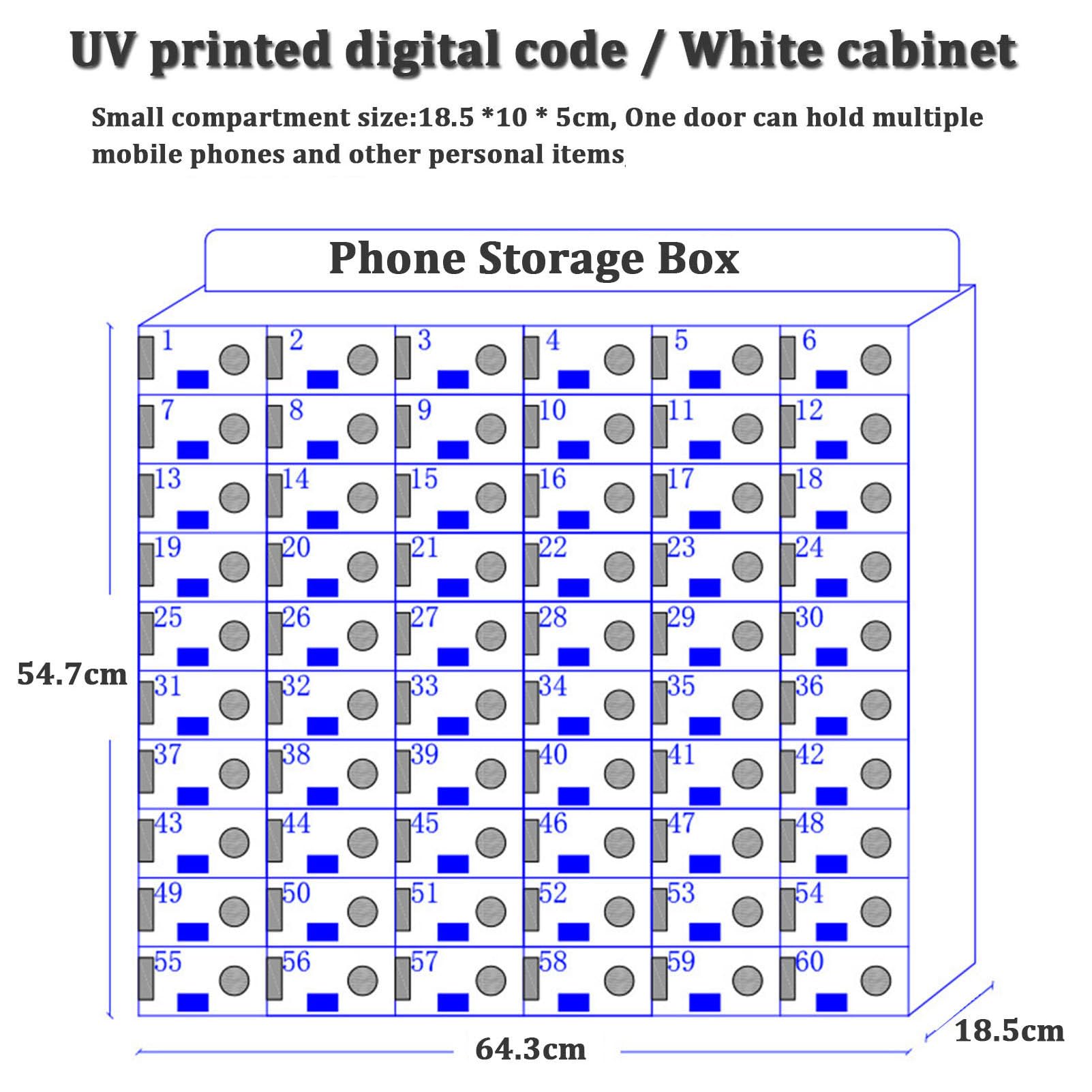 Casillero para teléfono móvil Caja de Almacenamiento para teléfono móvil Soporte acrílico para teléfono móvil Caja de Almacenamiento de Escritorio casillero para teléfono Celular montado
