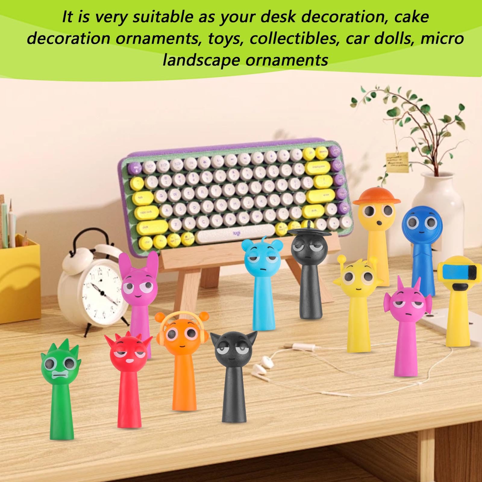 12 pièces au total - Figurines colorées d'Auckland pour enfants, Mini 12 pièces au total - Figurines colorées d'Auckland pour enfants, Mini