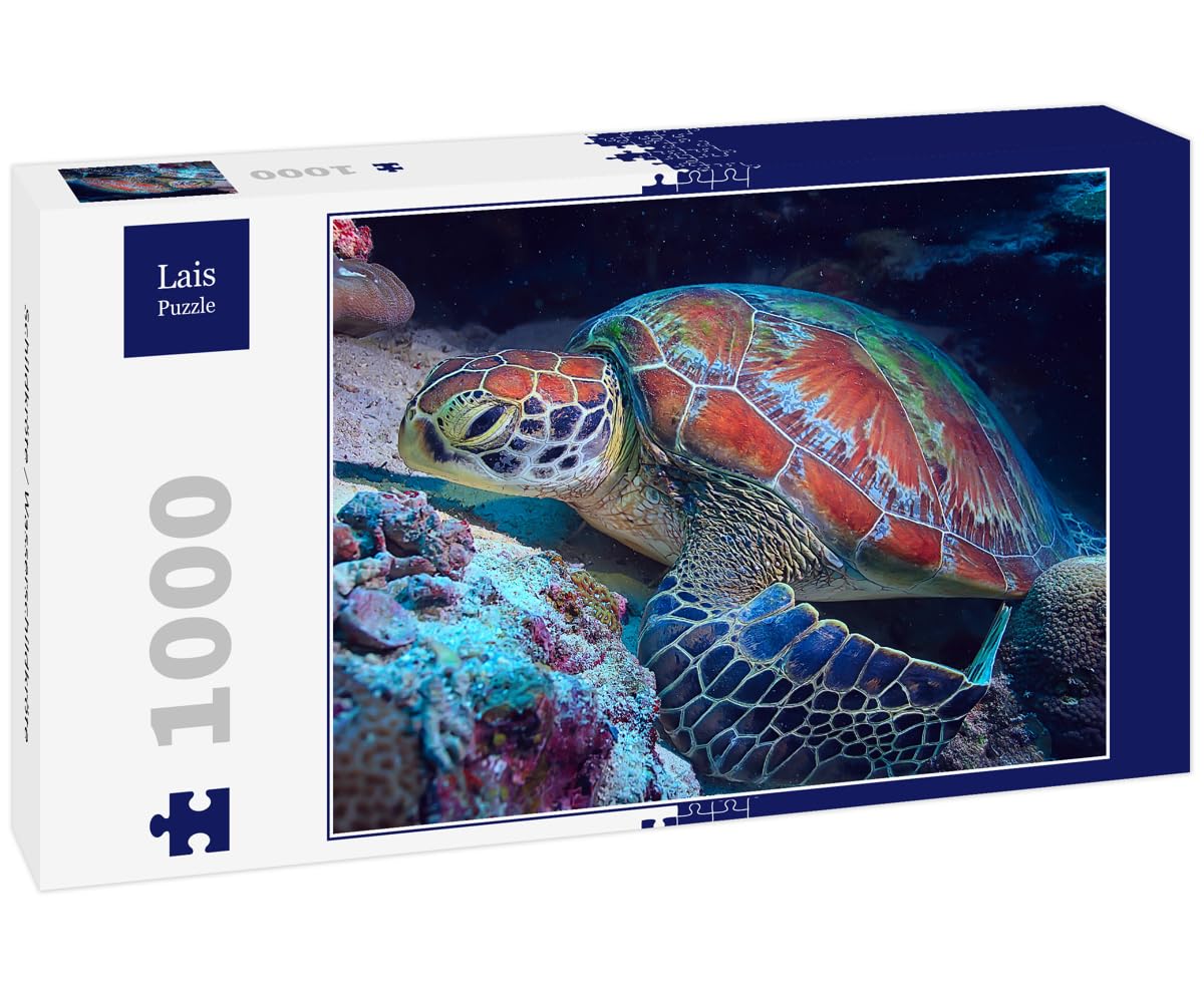EWA Puzzle de madera con forma de tortuga 150 piezas con formas