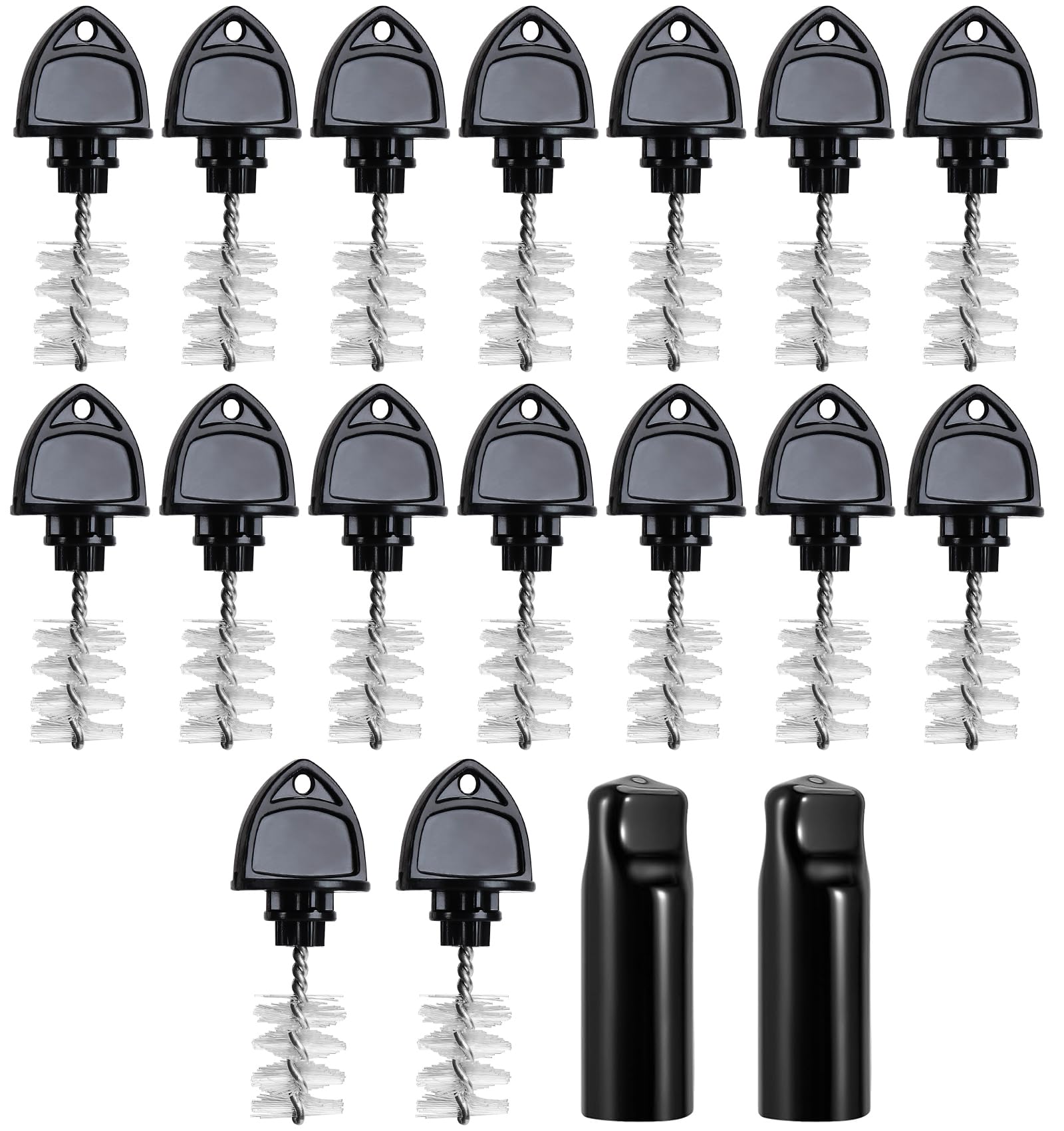 Hilangsan Draft Beer Tap Plugs Brush Beer Faucet Cap, 16PCS Keg Tap Plug + 2PCS Beer Tap Cover Beer Faucet Brush Plugs Beer Faucet Soother Draft Beer Spout Plugs