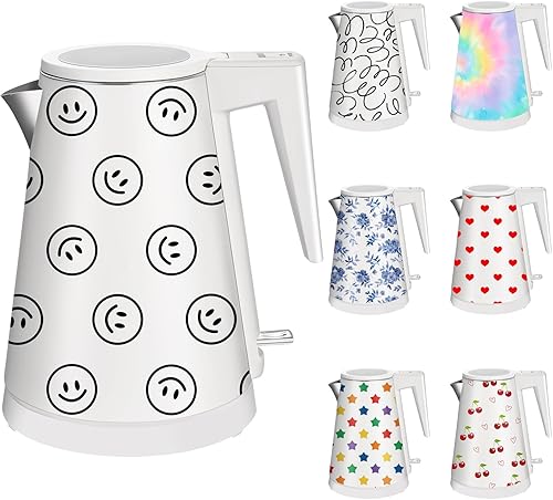 Miniatura 8 de Caldera de agua interior de acero inoxidable de doble pared de 1.2 L, inalámbrica, 1000 W de ebullición rápida con luz LED, cafetera y tetera