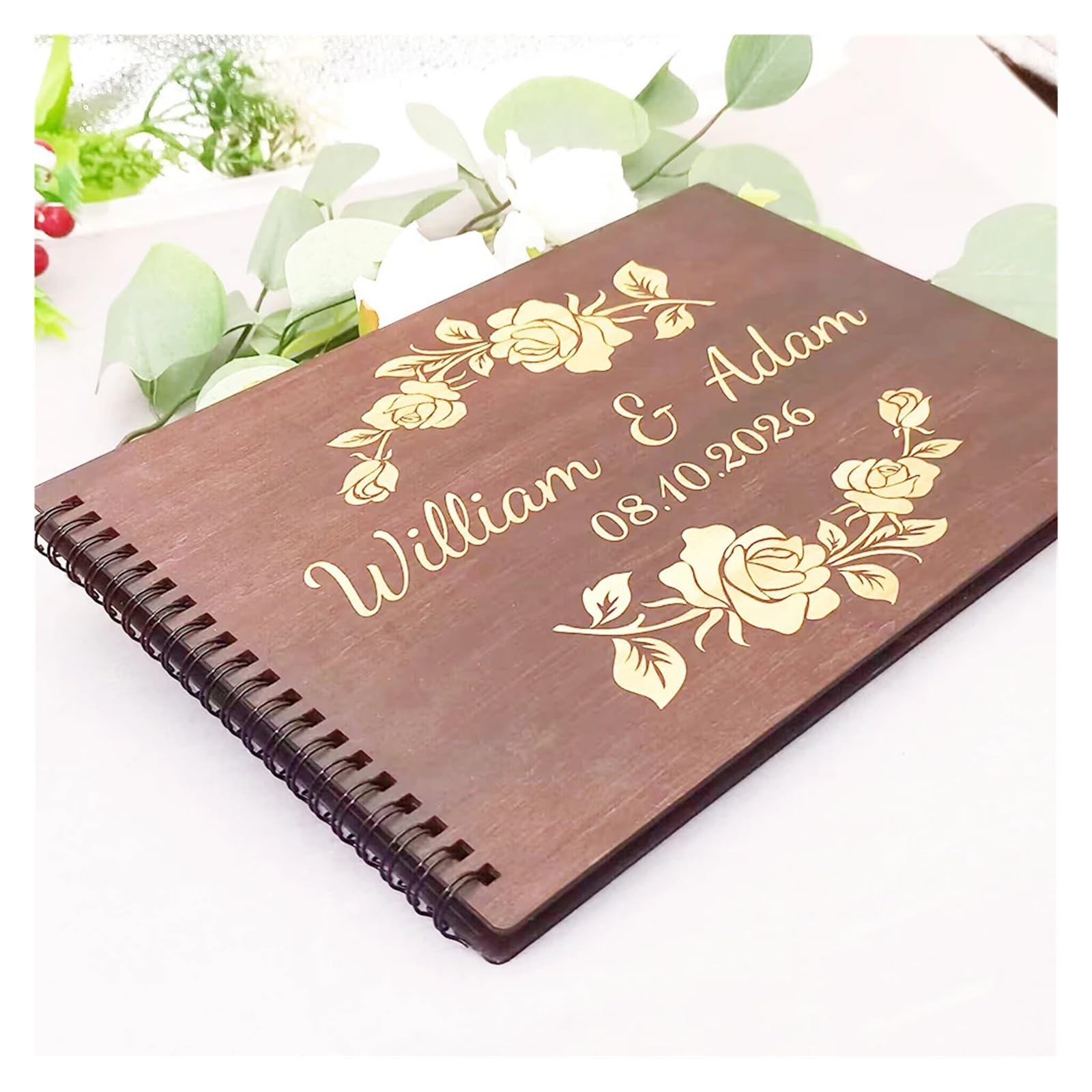Libro Firmas Boda Libro de visitas madera for álbumes recortes bodas