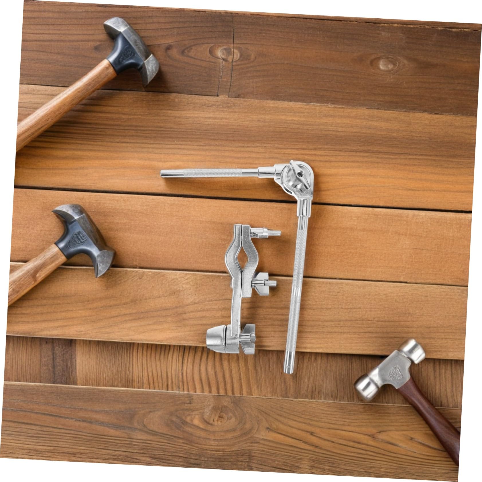 BESTonZON Mocowanie z Regulowanym Ramieniem Uniwersalne Rozszerzenie Do Sprzętu Perkusyjnego Stabilny Uchwyt Cowbell Kompatybilny z Różnymi Rozmiarami Trwały Element Mocujący Do Zestawu