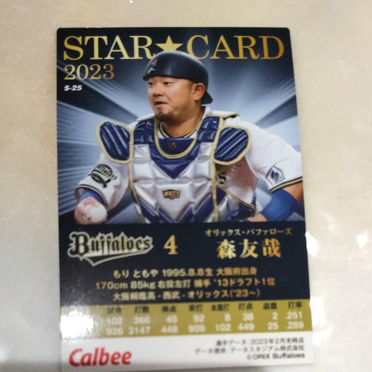 Amazon.co.jp: プロ野球チップス第二段 森友哉 サイン入スターカード
