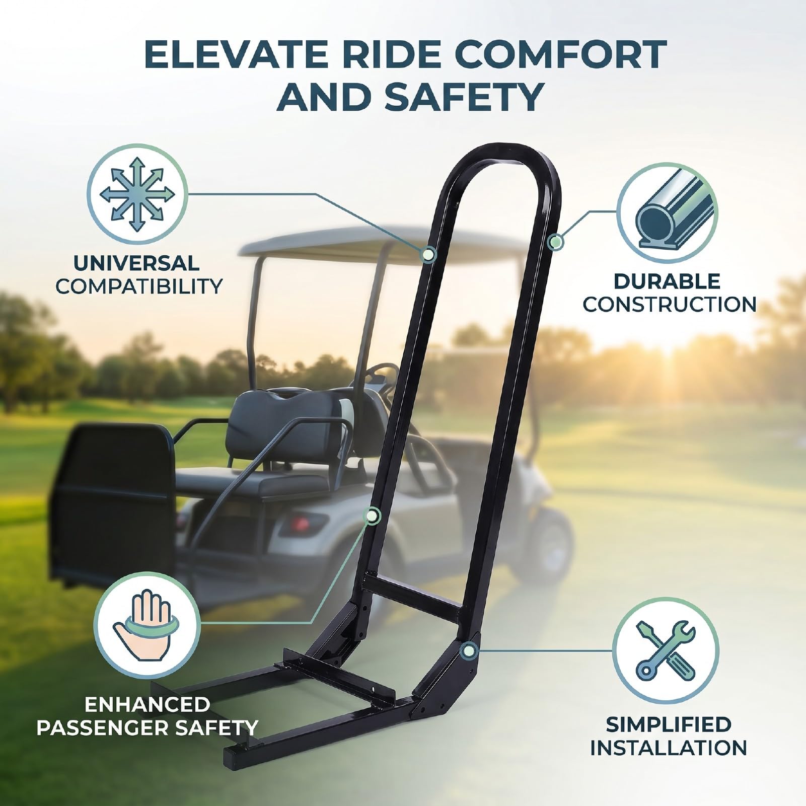 Ajuste Trasero para Carrito de para Barra de Seguridad del Asiento,