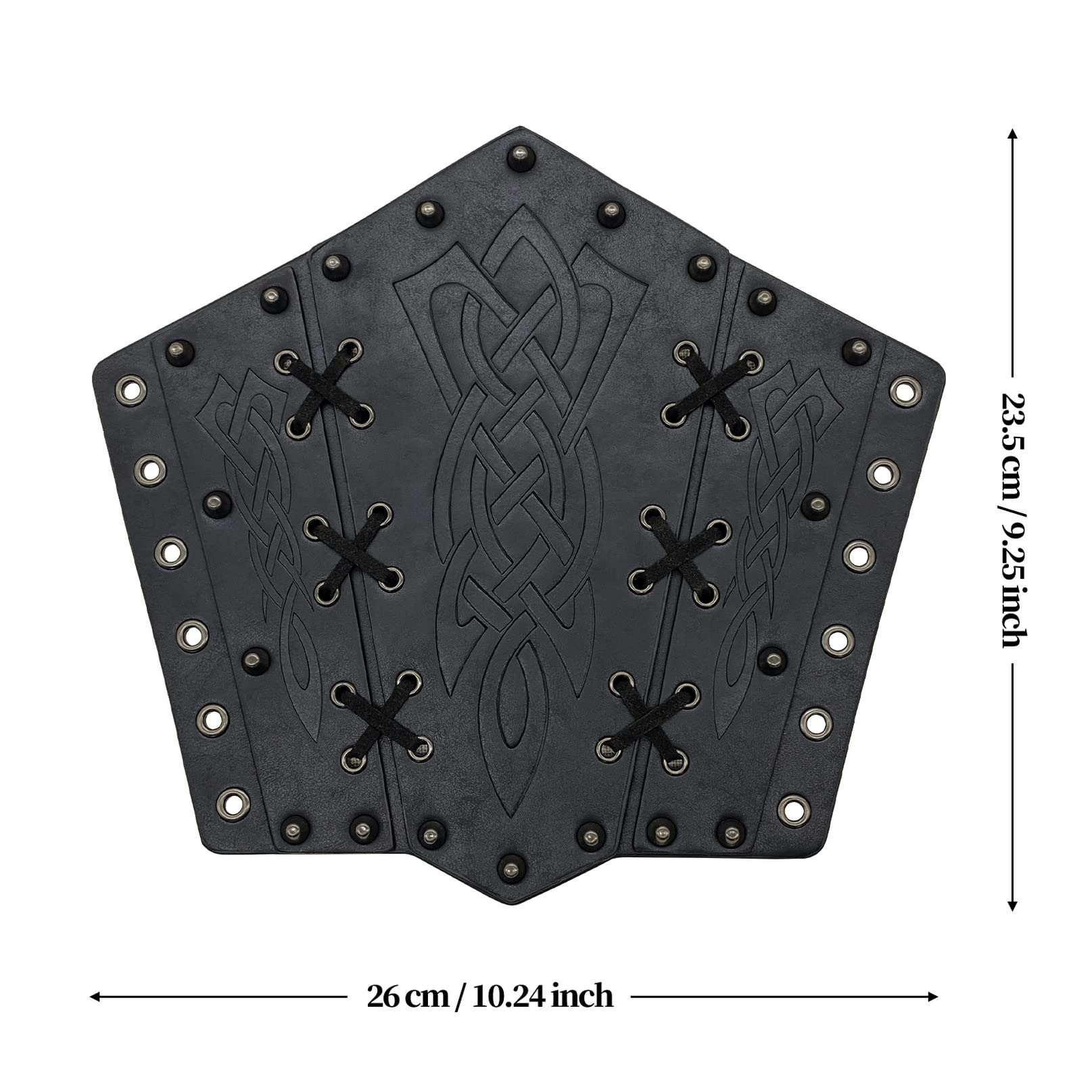 Parabraccia in pelle per tiro con l'arco vichingo medievale cosplay LARP 2 pezzi