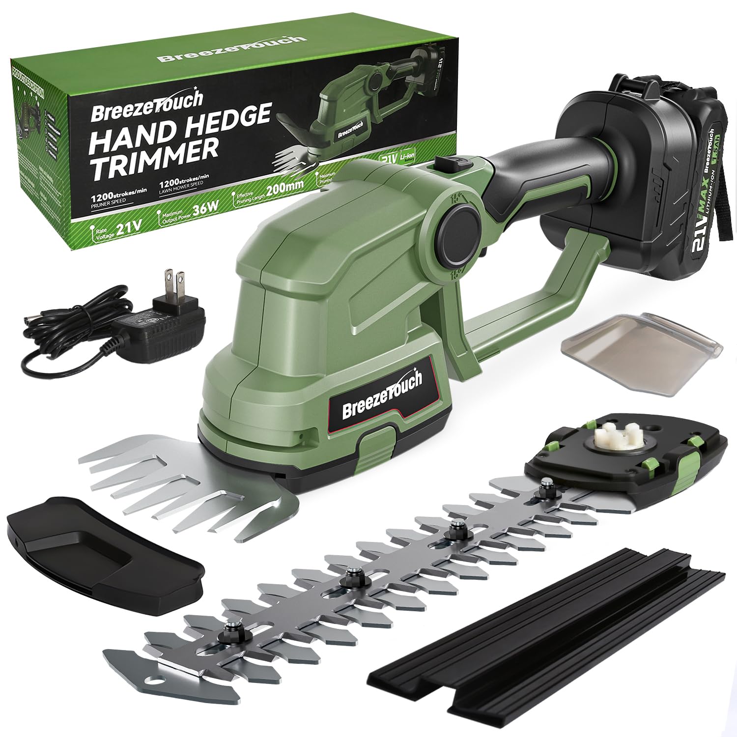 Breeze Touch 21V Mini Cordless Hedge Trimmer