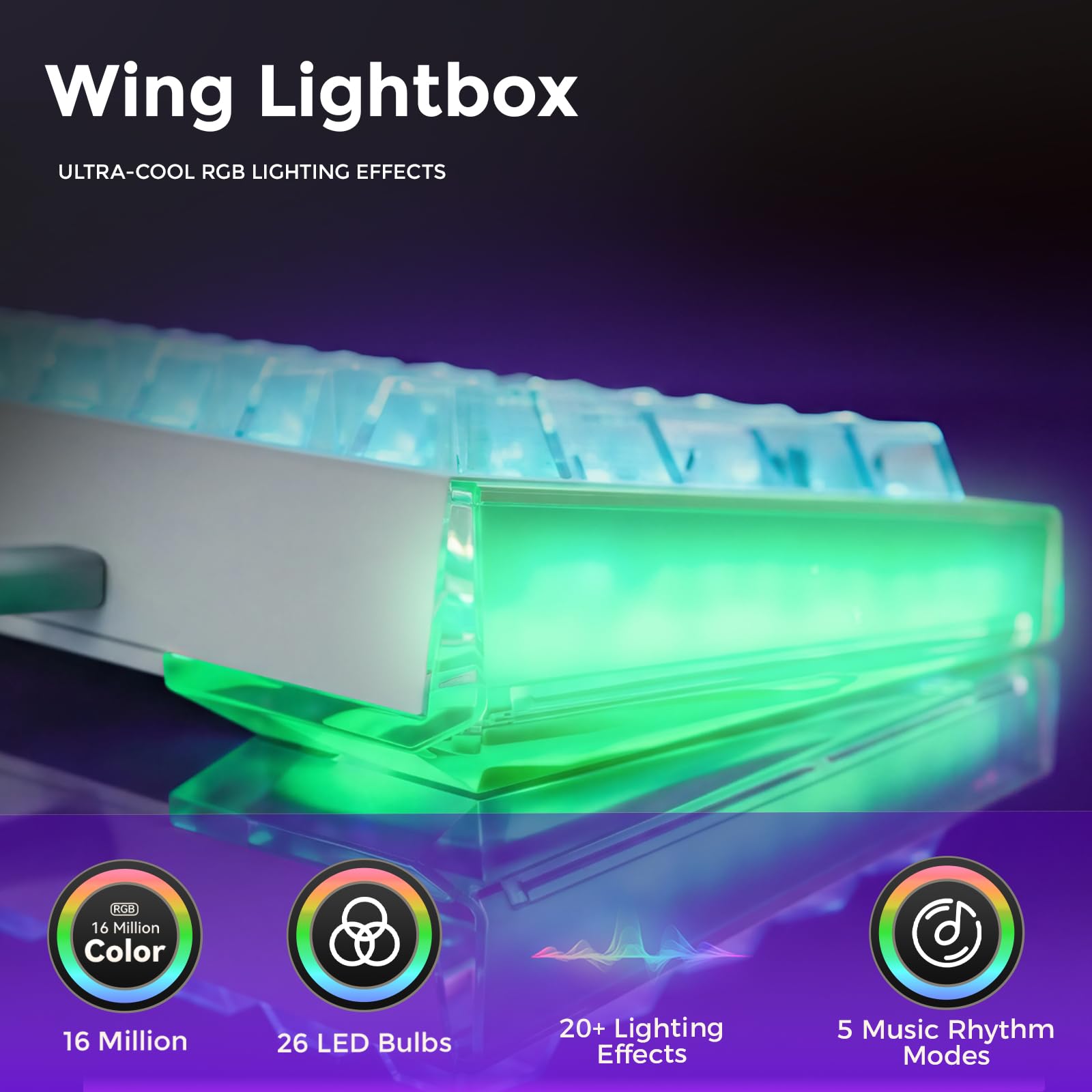 DAREU COOL68 8000 Hz Rapid Trigger Gaming Keyboard, dokładność RT 0,01 mm, przewodowa klawiatura mechaniczna 65% z przełącznikami Hall Effect, 20 trybów RGB, do komputerów PC/Mac