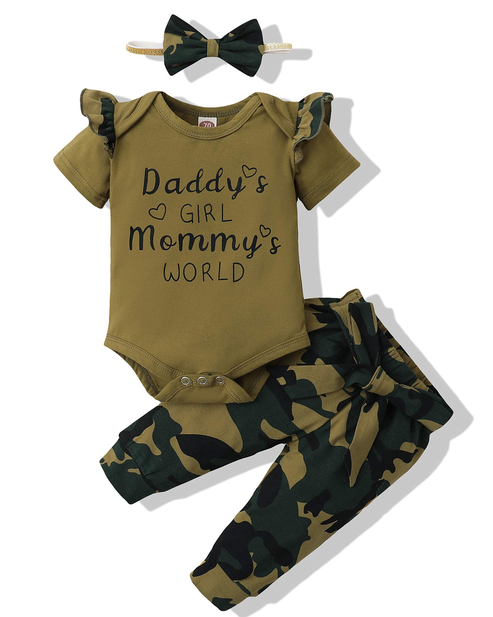 Newborn Infant Baby Girl Clothes Camo Romper Onesis Baby Girls
