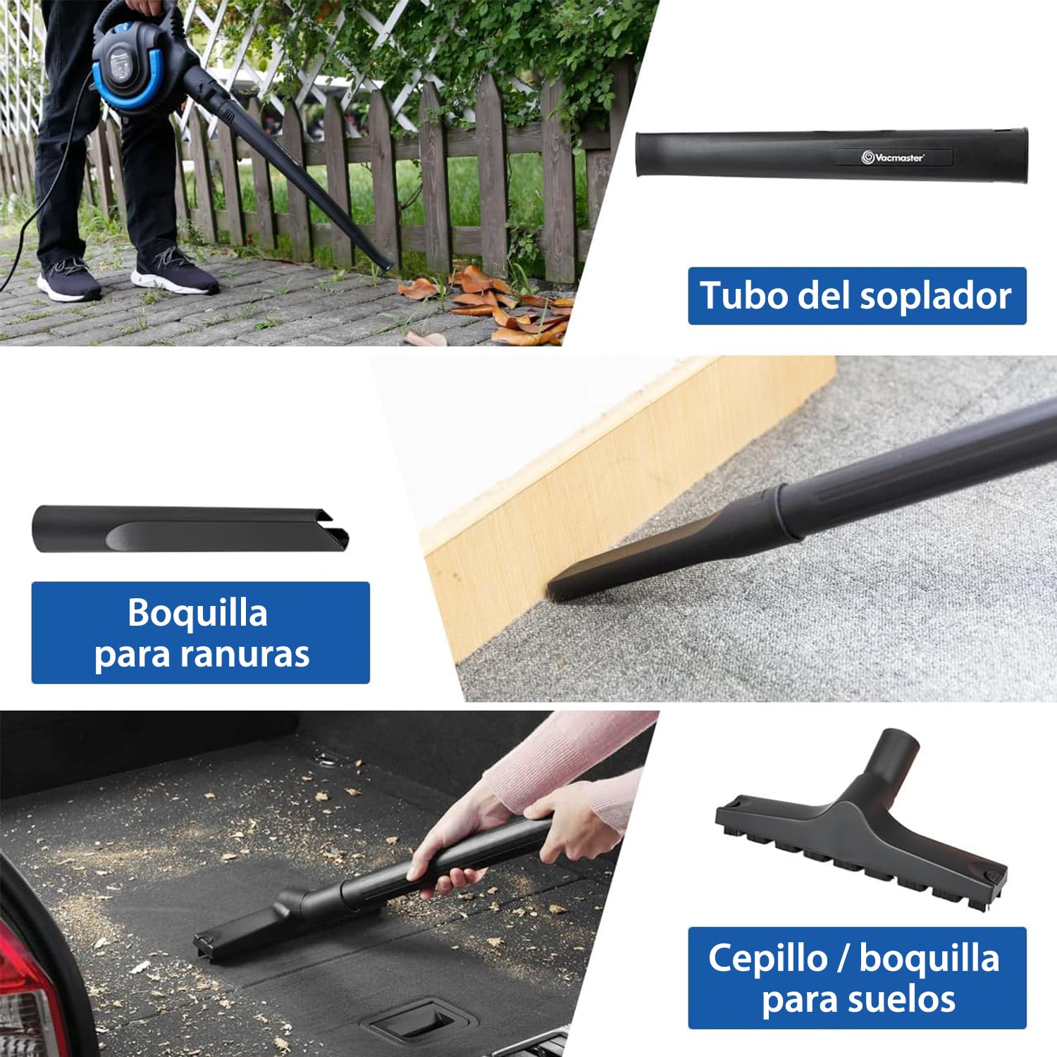 Vacmaster Aspirador Multiuso en Seco y Húmedo 1200W 23L Soplante extraíble | Soplante extraíble, multifunción, casa y coche VBVB1223PF