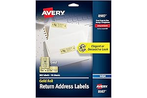 Avon Printable Gold Foil Address Labels