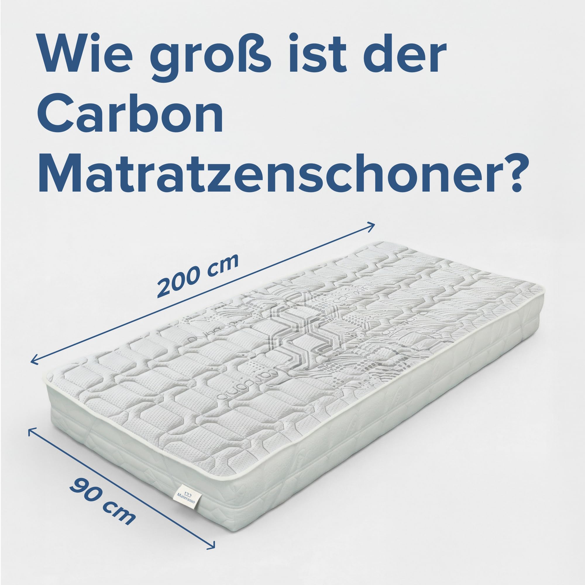 Matratzenschoner 90 x 200 cm Carbon | Matratzenauflage Antistatisch & Atmungsaktiv | Matratzenschutz Waschbar bei 60°C für Allergiker | Antibakterielle Bettauflage Spannauflage Carbonfaser