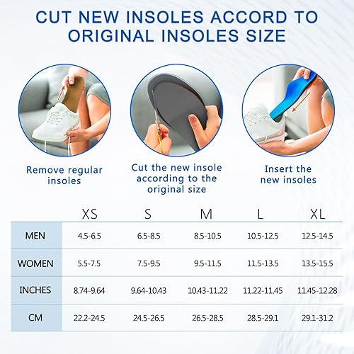 Miniatura 7 de Plantillas de soporte de arco alto para mujeres y hombres, plantillas de zapatos para aliviar la fascitis plantar, plantillas ortopédicas de soporte