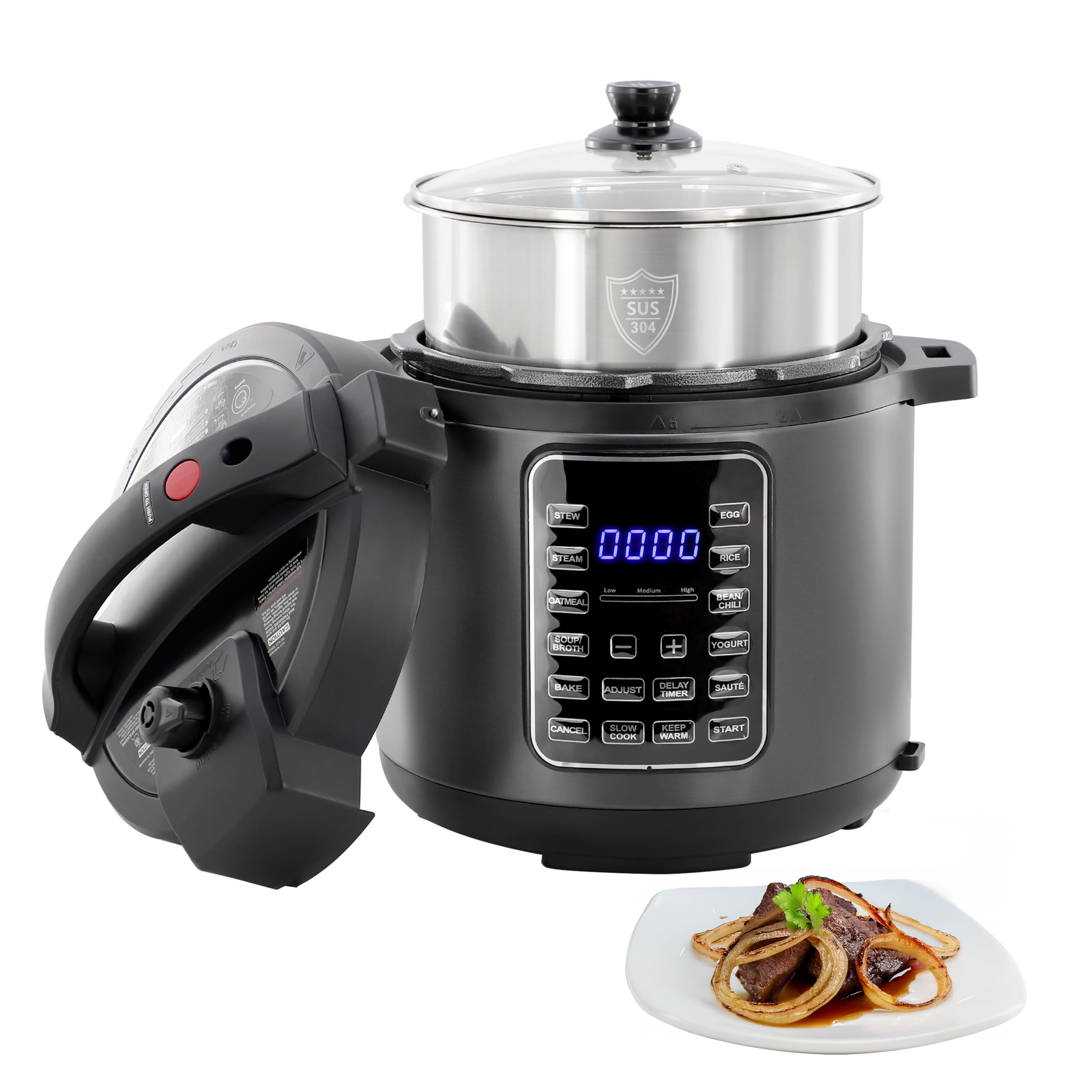 Amazon.com: MegaChef 6 Quart 11-in-1 Electric Pressure Cooker
