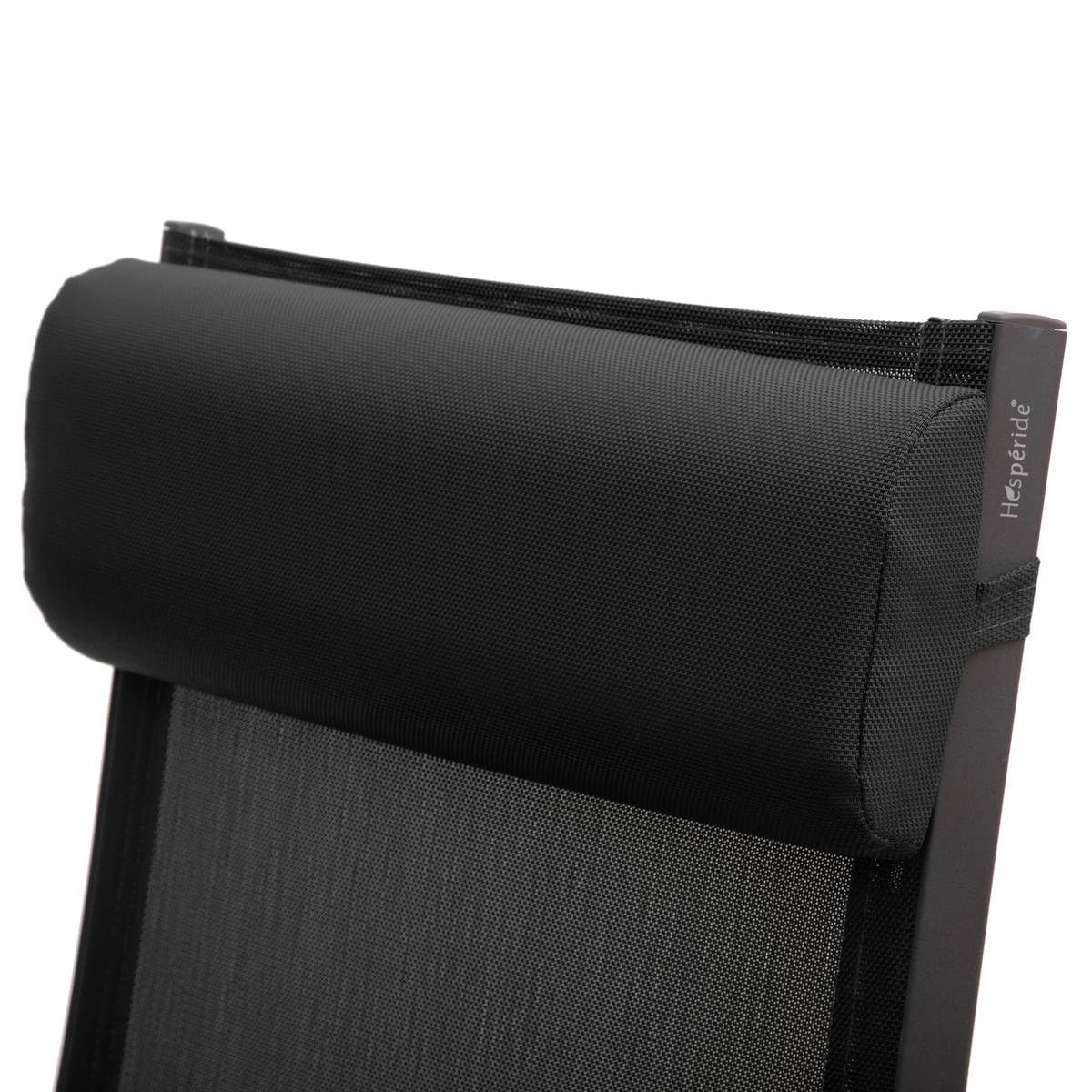 Hespéride - Silla reclinable de jardín Decima - Antracita/Grafito - Aluminio - Mobiliario de Exterior para terraza, balcón y Patio.