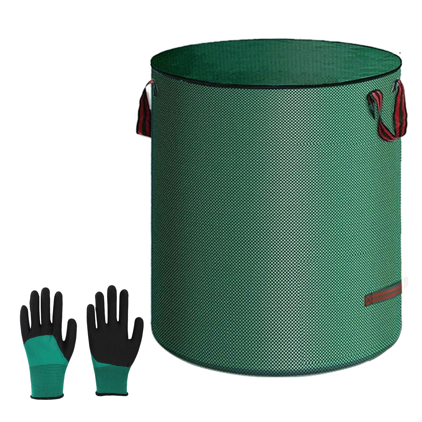 Of 2 Impermeable Garden Waste Sacks Highlighting Strong Construction and Obscured Top for Constant Use Home Planting Bag
