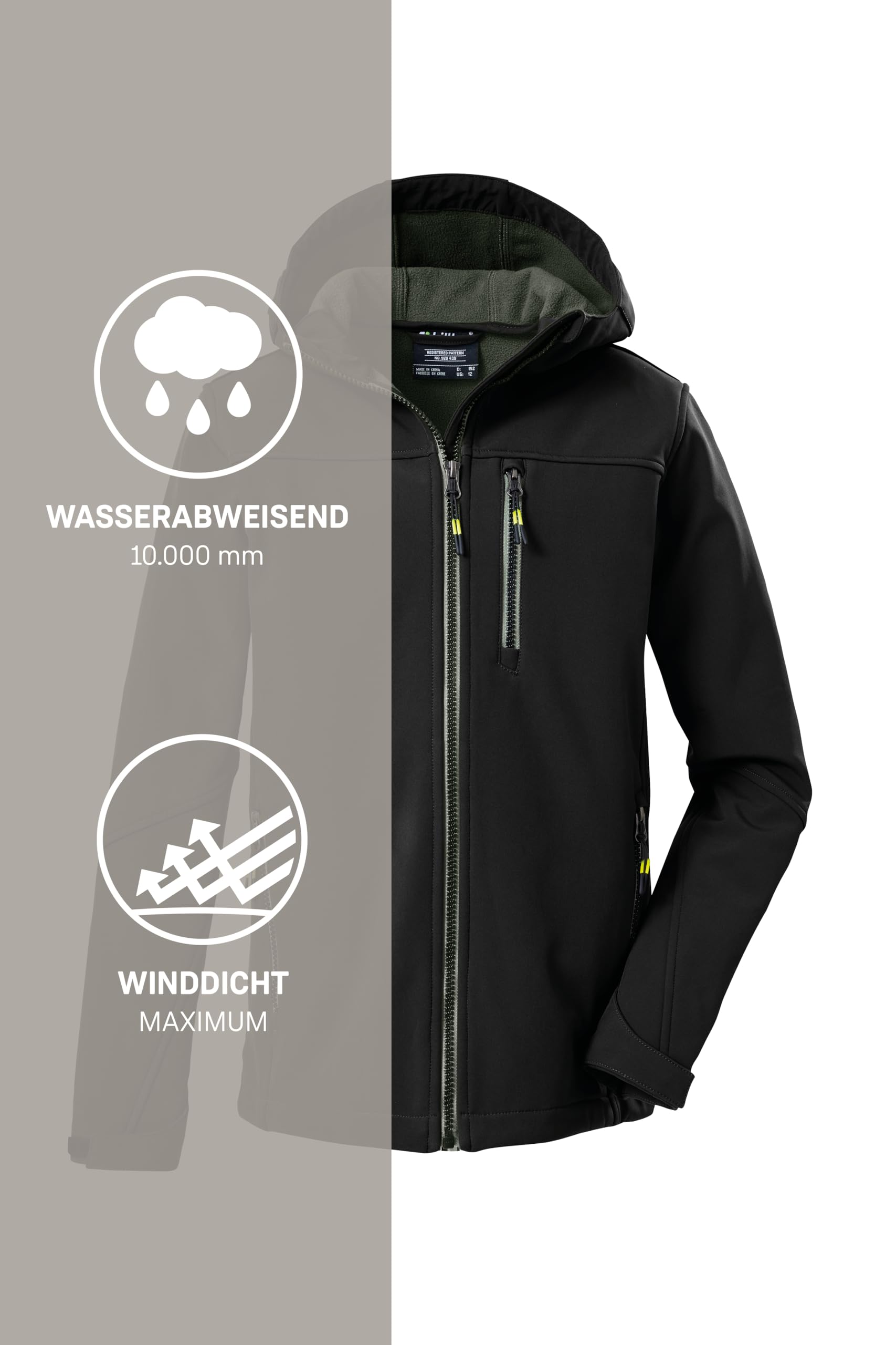 Killtec Jungen Softshelljacke Giacca softshell/giacca outdoor con cappuccio Bambini e ragazzi