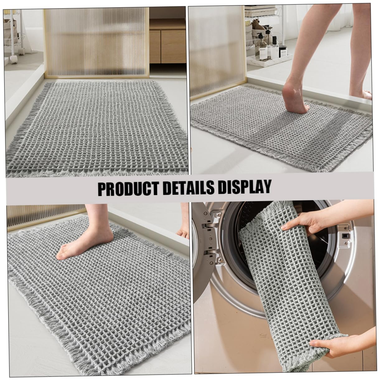 Tappeto Bagno Antiscivolo Assorbente Microfibra Design Elegante e Resistente Per Decorare Tuo Spazio e Assicurare Comfort e Sicurezza