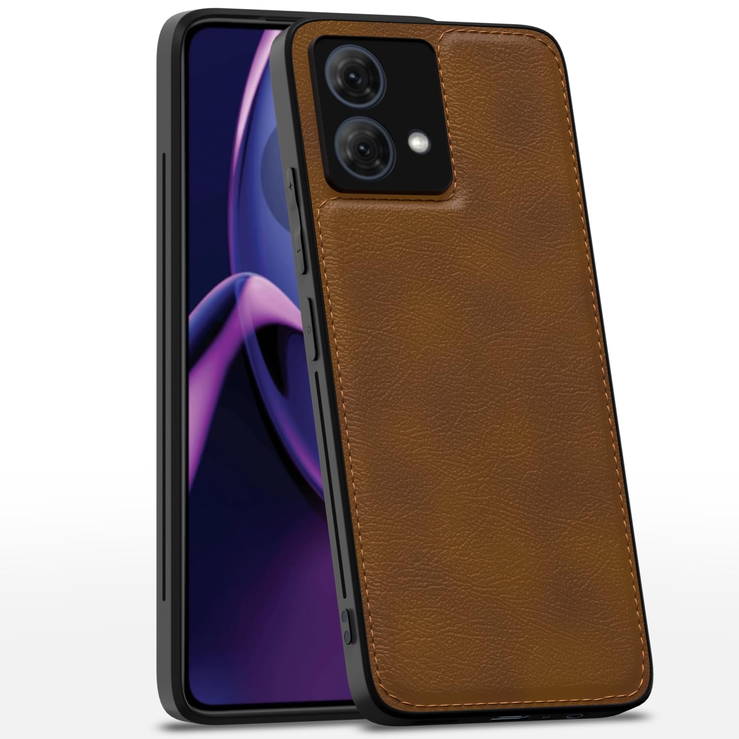 Pikkme Moto G84 5G Back Cover | Flexible Pu Leather | Full Camera Protection | Raised Edges | Super Soft-Touch | Bumper Case for Moto G84 5G (Brown) (B0D797ZBFP) Amazon Price History, Amazon Price Tracker