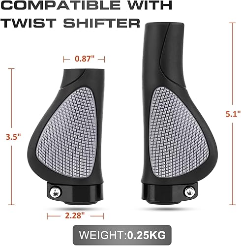 Miniatura 2 de Addmotor Agarres para manillar de bicicleta, protección de muñeca, textura suave, material de poliuretano, apto para manillar de bicicleta de 0.874