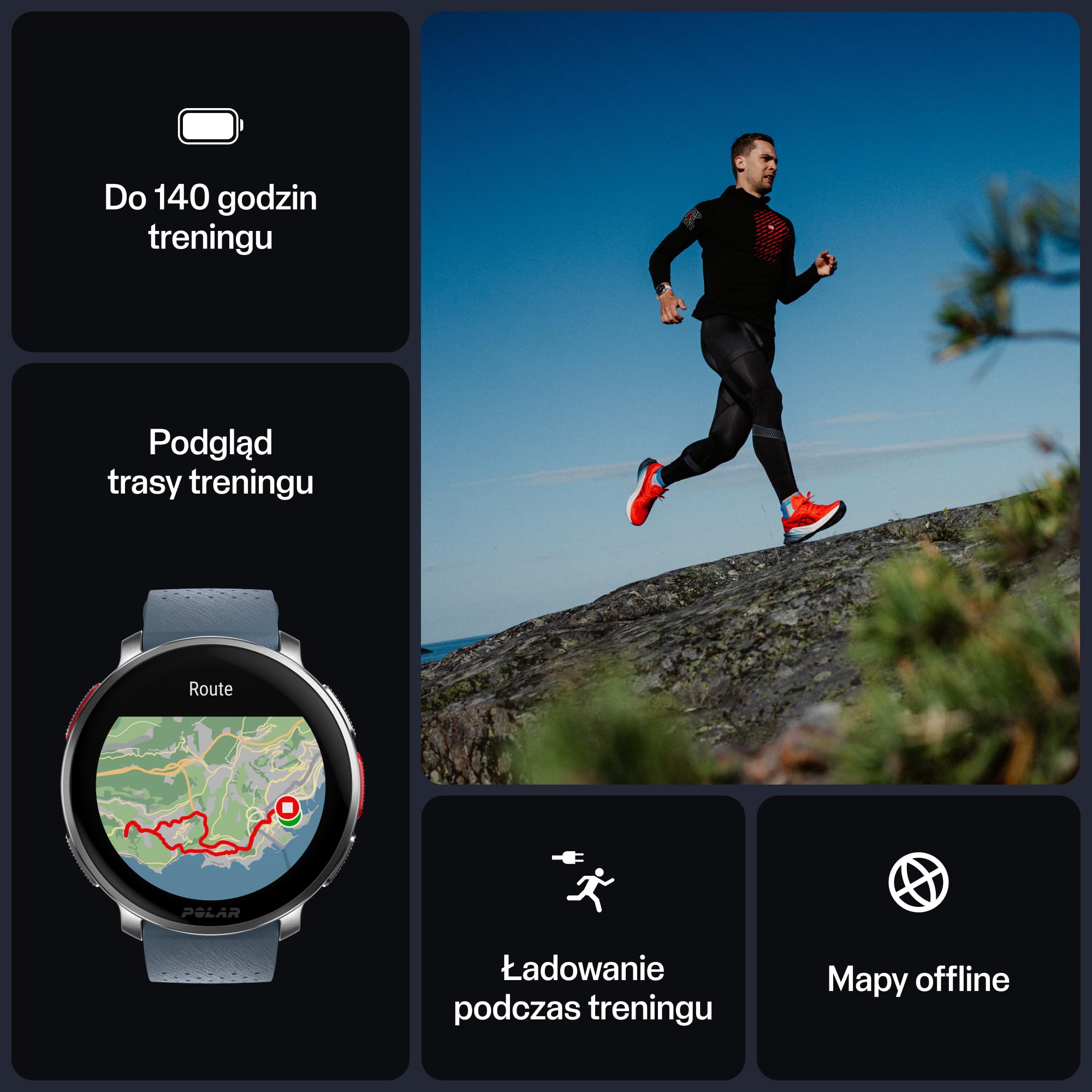 Polar Vantage V3, zegarek sportowy z GPS, zaawansowany czujnik tętna i wydłużony czas pracy baterii, smartwatch dla mężczyzn i kobiet, mapy offline, zegarek do biegania, zegarek do triathlonu