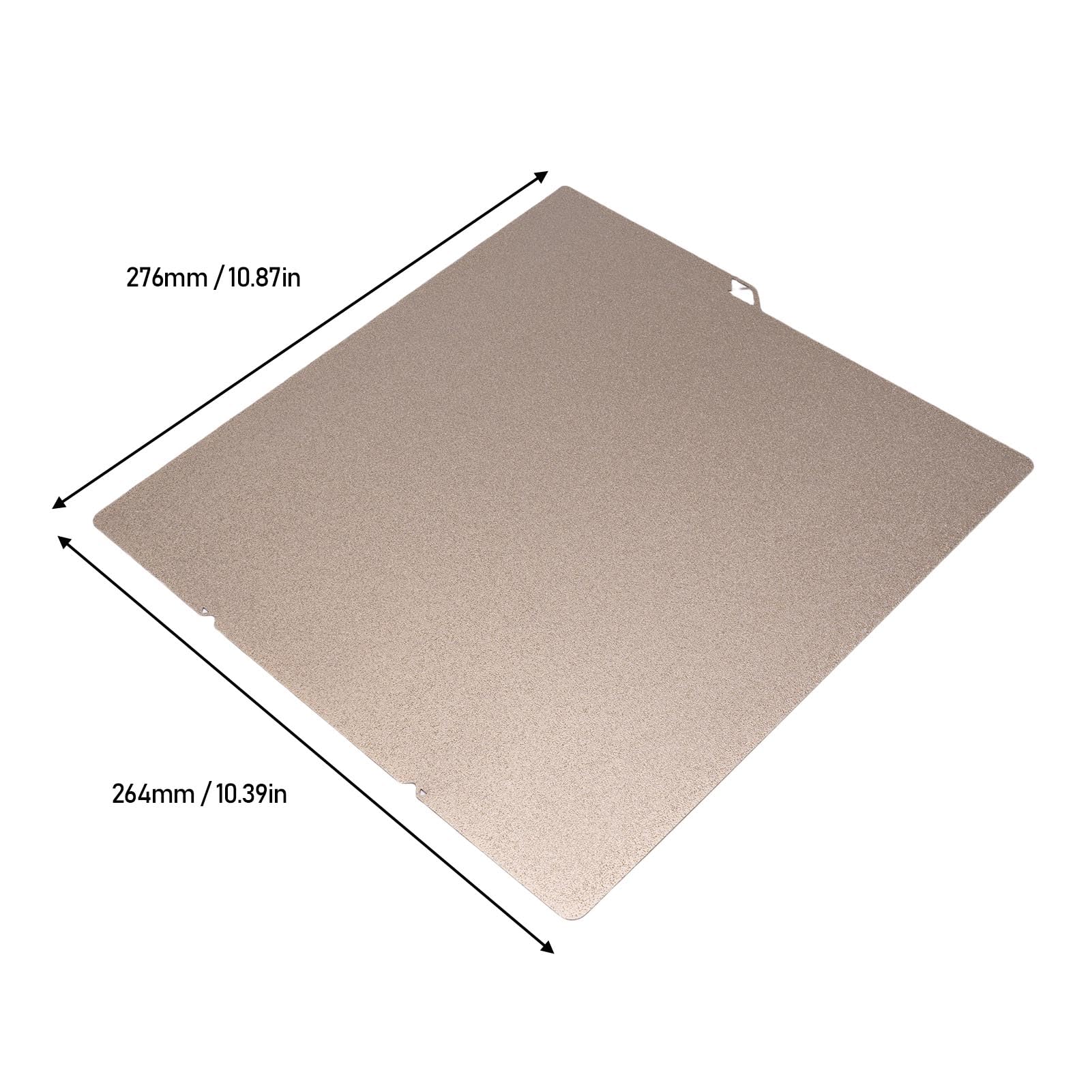 Asixxsix 264x276mm Gold PEI Build Płyta, Dwustronna Teksturowana Płyta Elastyczna Platforma Drukowana do S1, Zamiennik Akcesoriów do Drukarki 3D