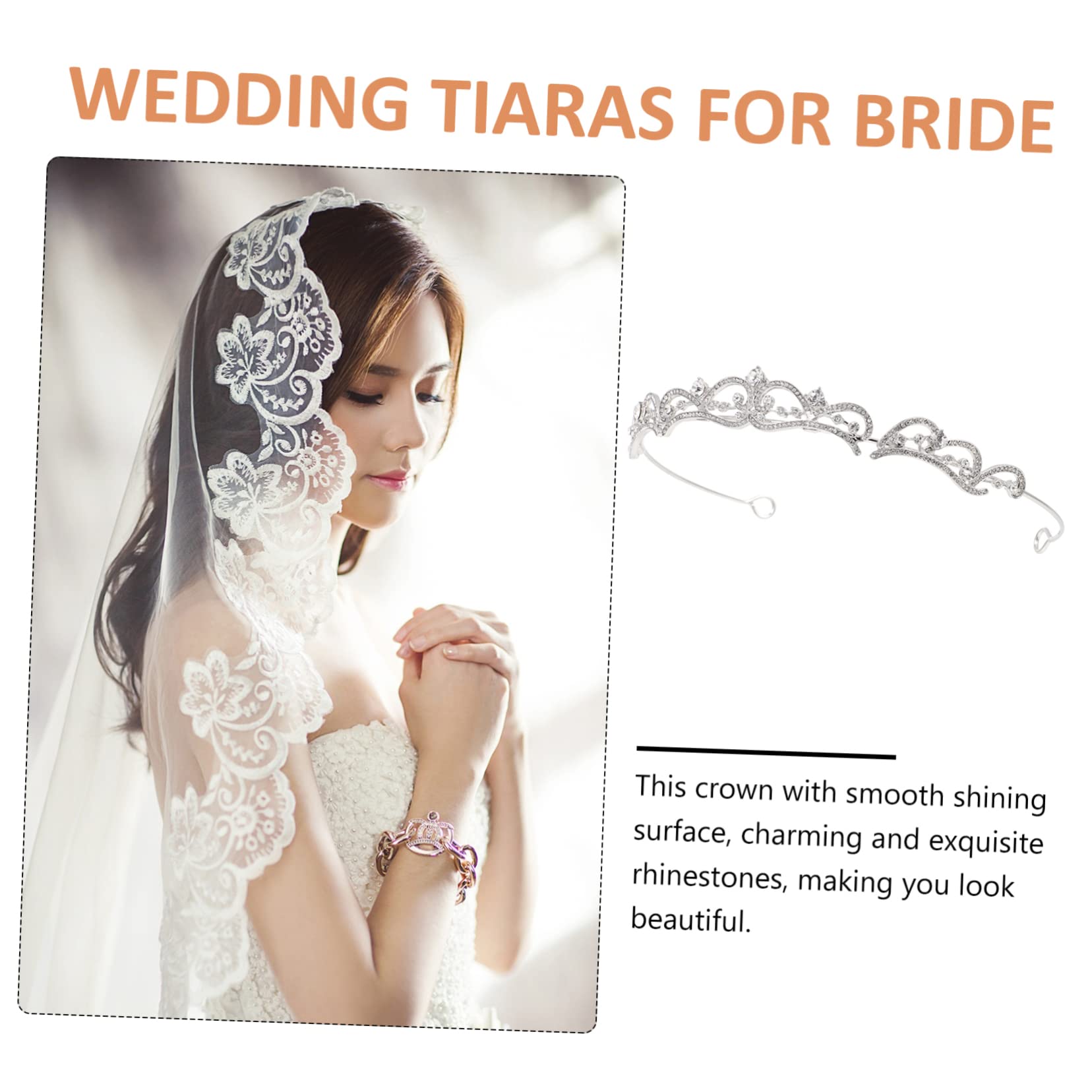 Didiseaon 5 Piezas tocados de novia tiaras de novia tiaras novia de quinceañera tiara de princesa de cristal accesorios pelo niña tiara para la boda de la novia nupcial chica