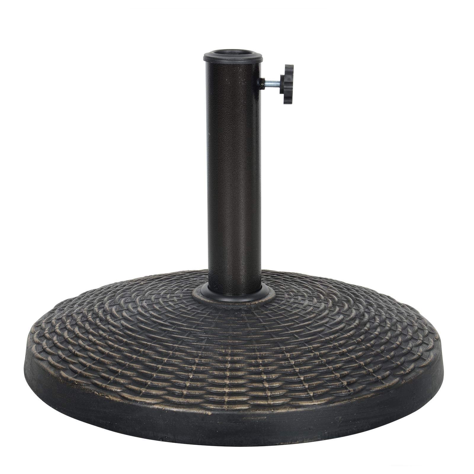 Buy Azuma Parasol Base 25KG Weighted Round Bronze Colour Poly Resin