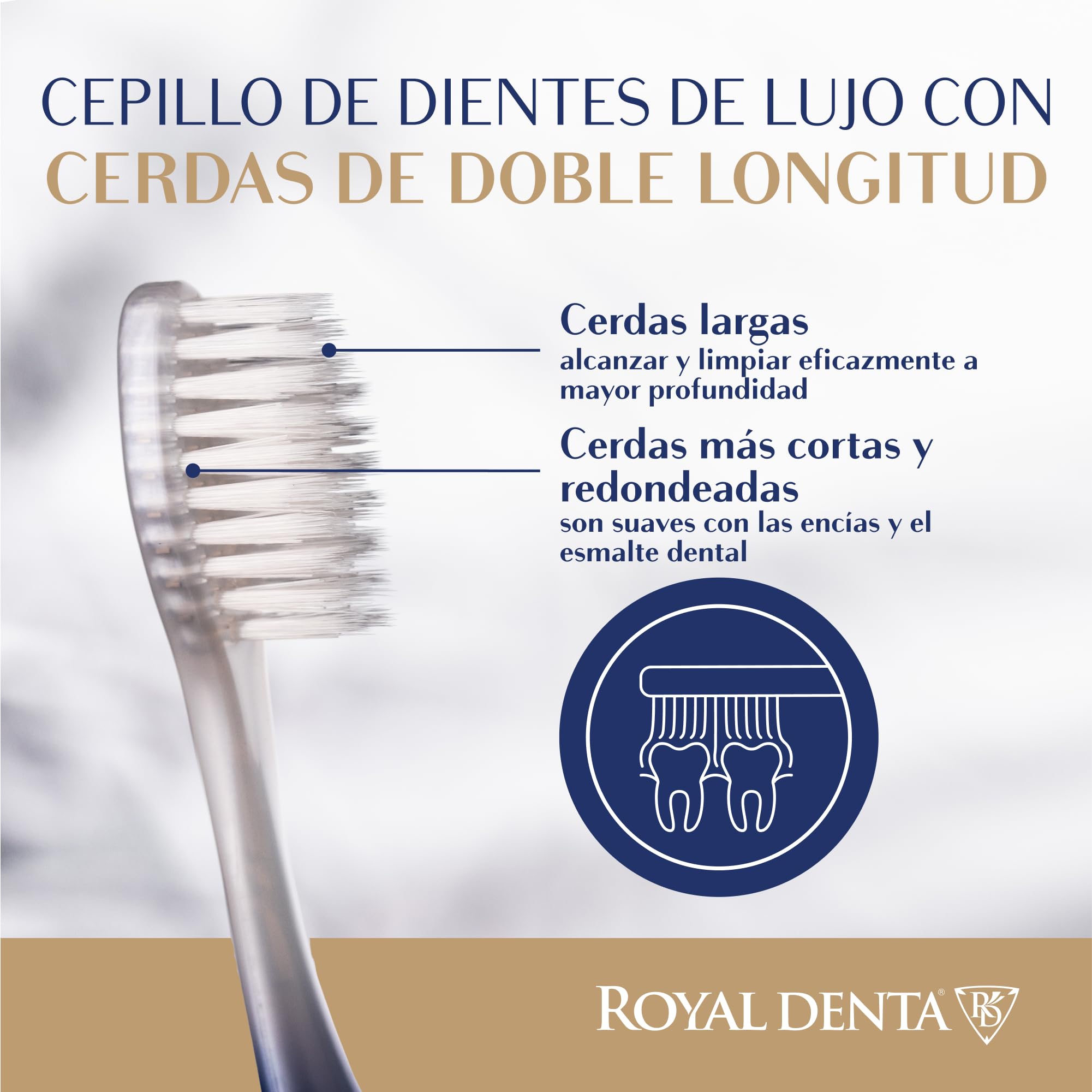 Cepillo dental con hilo dental multipack para adultos, doble longitud plata infusión cerdas para eliminación de placa interdental y cuidado de las encías, medio suave manual