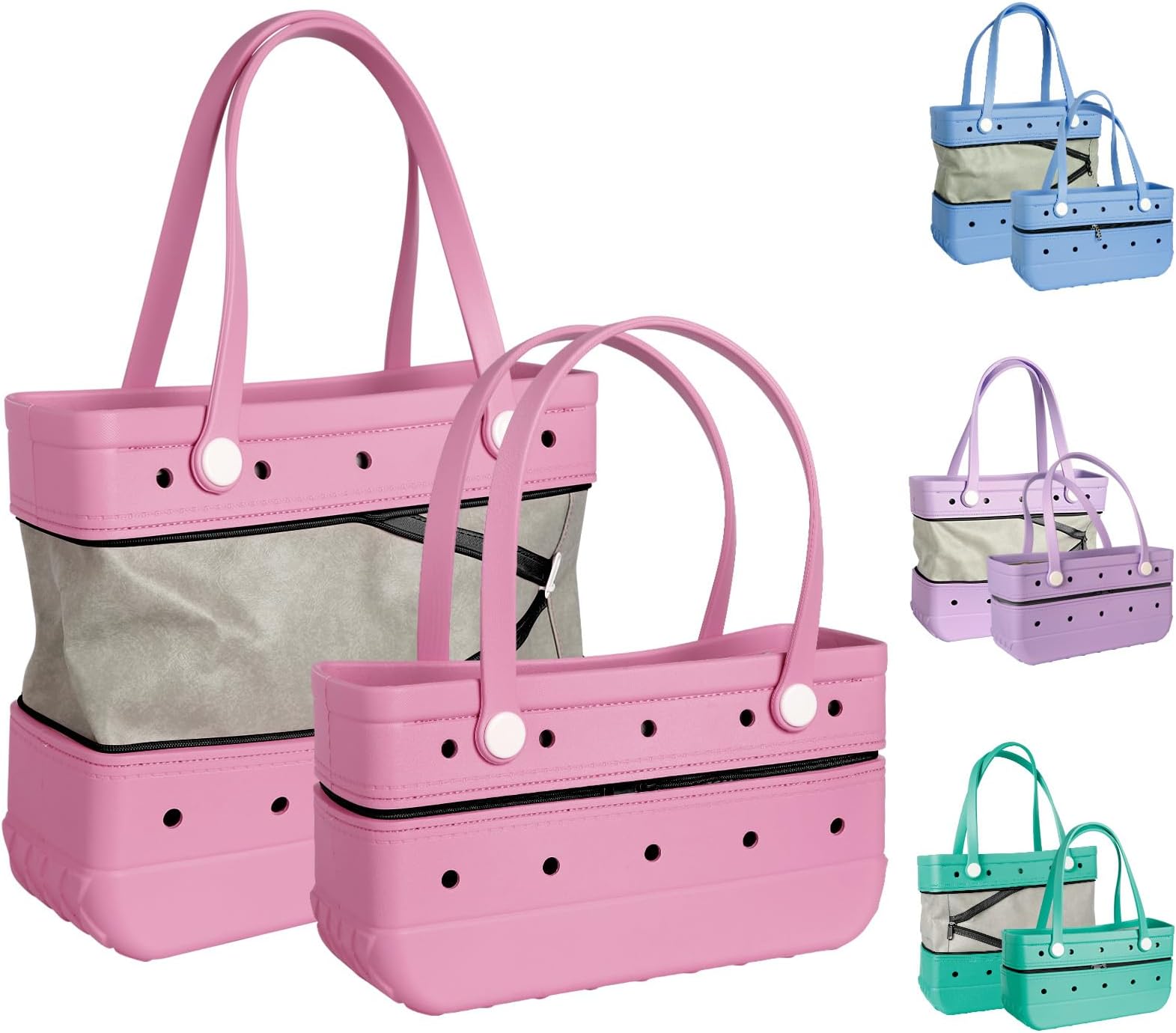 Summer Fashion Zipper Eva Beach Bag Unisex Waterproof Eva Tote Bag