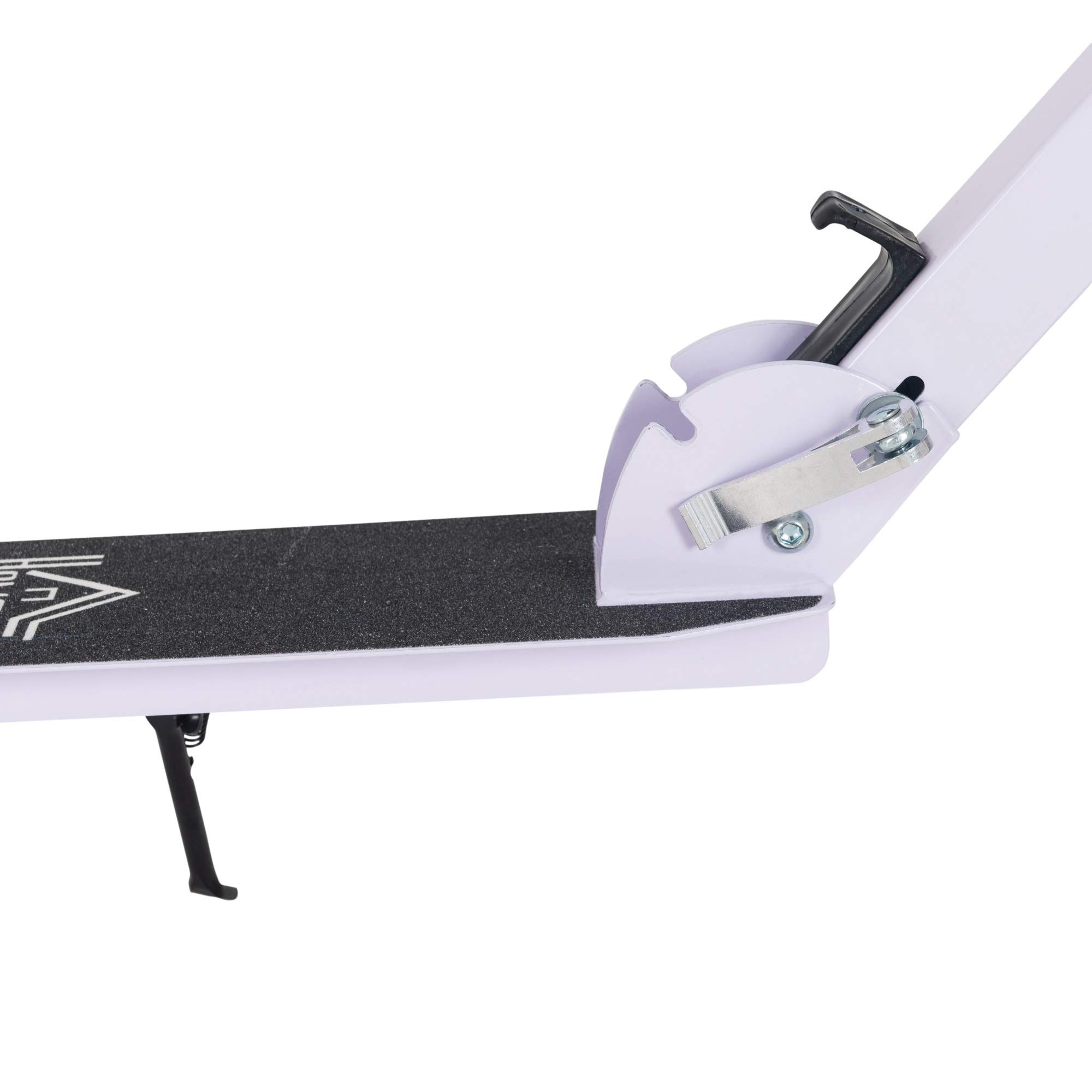 HOMCOM Trottinette Pliable Hauteur Guidon réglable sur 4 Niveaux système de freinage arrière pour Enfant Adolescent Pois Max. 100KG dim. 88L x 37l x 75-100H cm