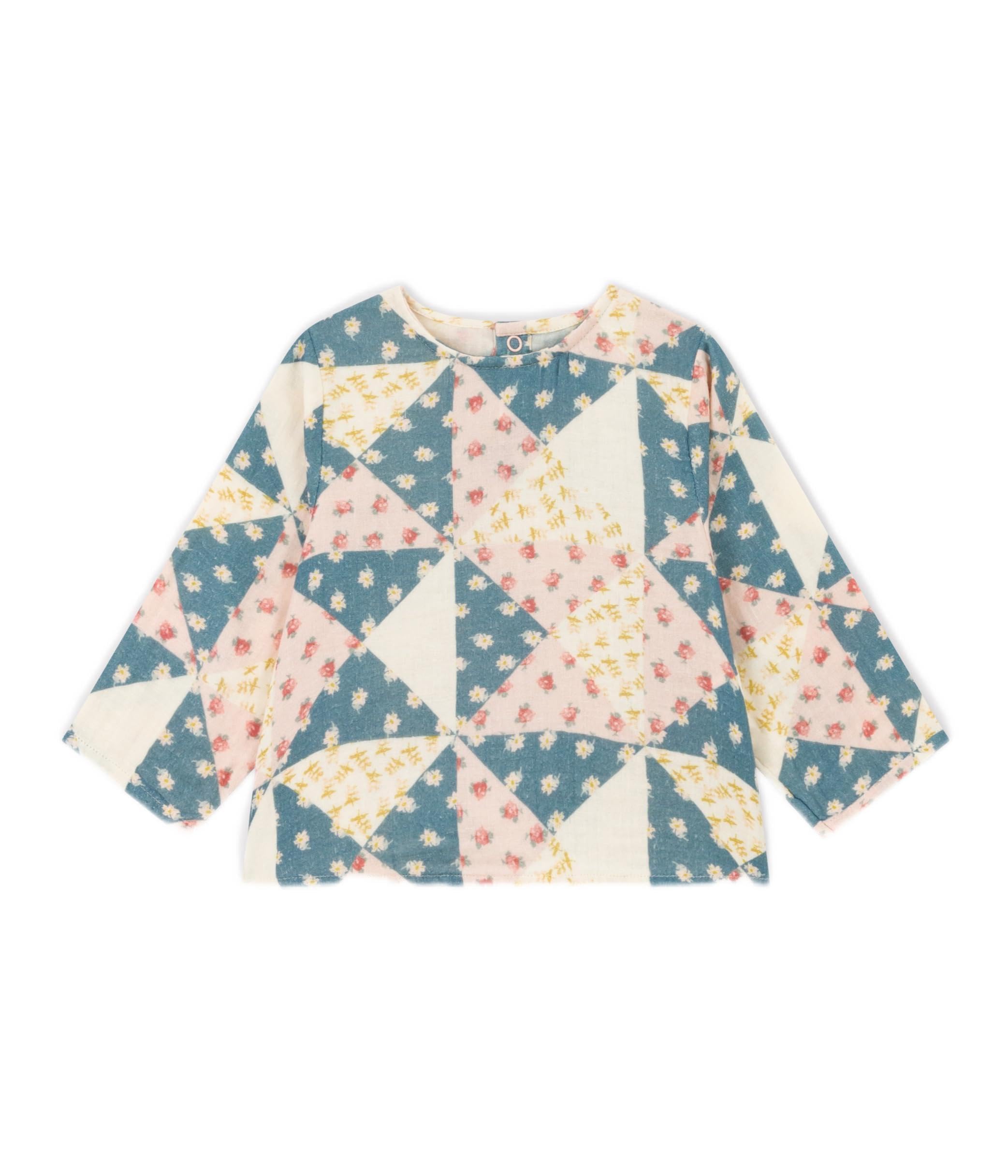 Petit Bateau A0893 Blusa de Manga Larga Bebé-Niñas (Pack de 1)