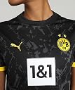 PUMA Women, BVB Away Jersey Replica W, Black-Cyber Yellow, M, (77061402) gallery image