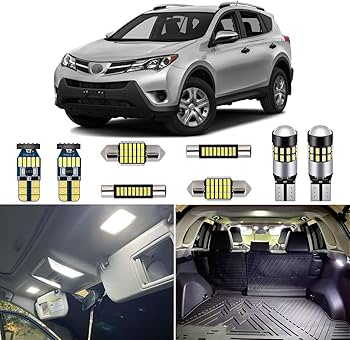 Amazon.com: AUTOGINE 8 Piece White LED Interior Lights Kit for