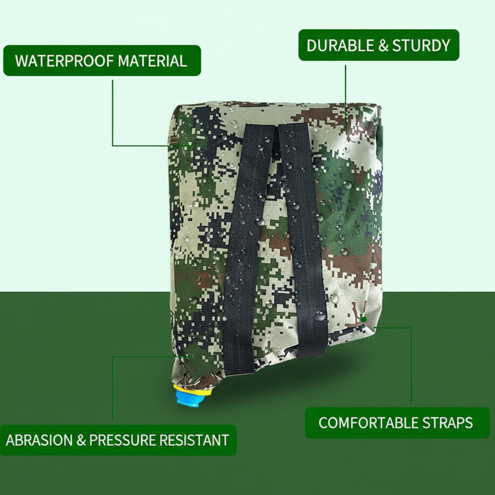 Esparcidor de fertilizante con mochila, aplicador manual de fertilizante para césped y jardín, herramienta de esparcidor de semillas de mano para maíz, verduras, árboles frutales, vida al aire libr.
