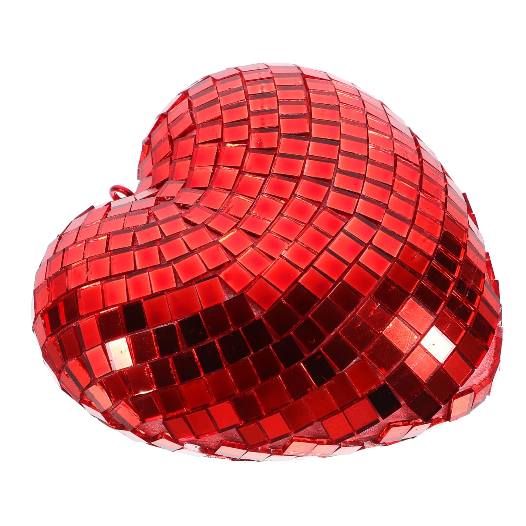 STOBAZA Decorative Mirror Ball Chain Heart Shape Disco Ball for Wedding Birthday Party